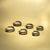 Brinco Trio Coração Cravejado de Zircônia